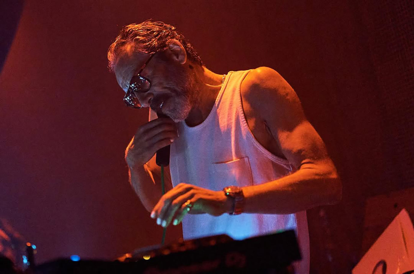 DJ on the stage of KLYMAX night club