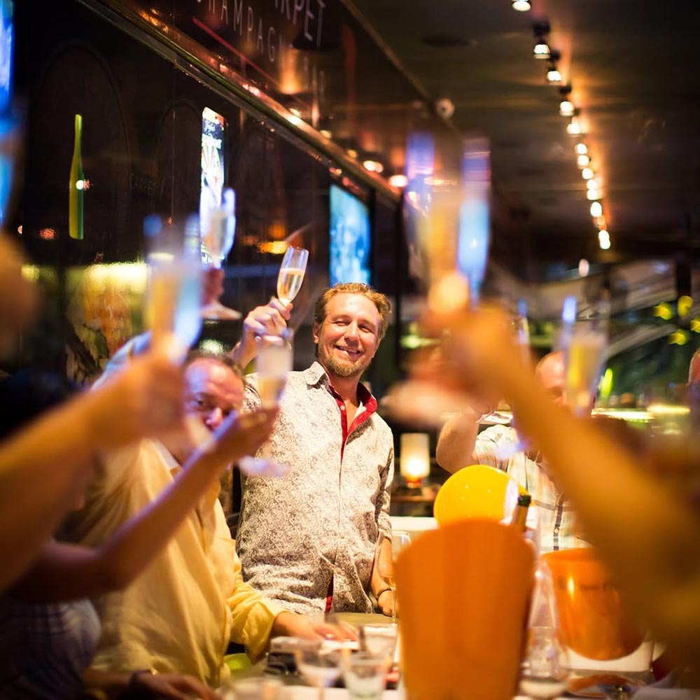 Drinks from Red Carpet Champagne Bar