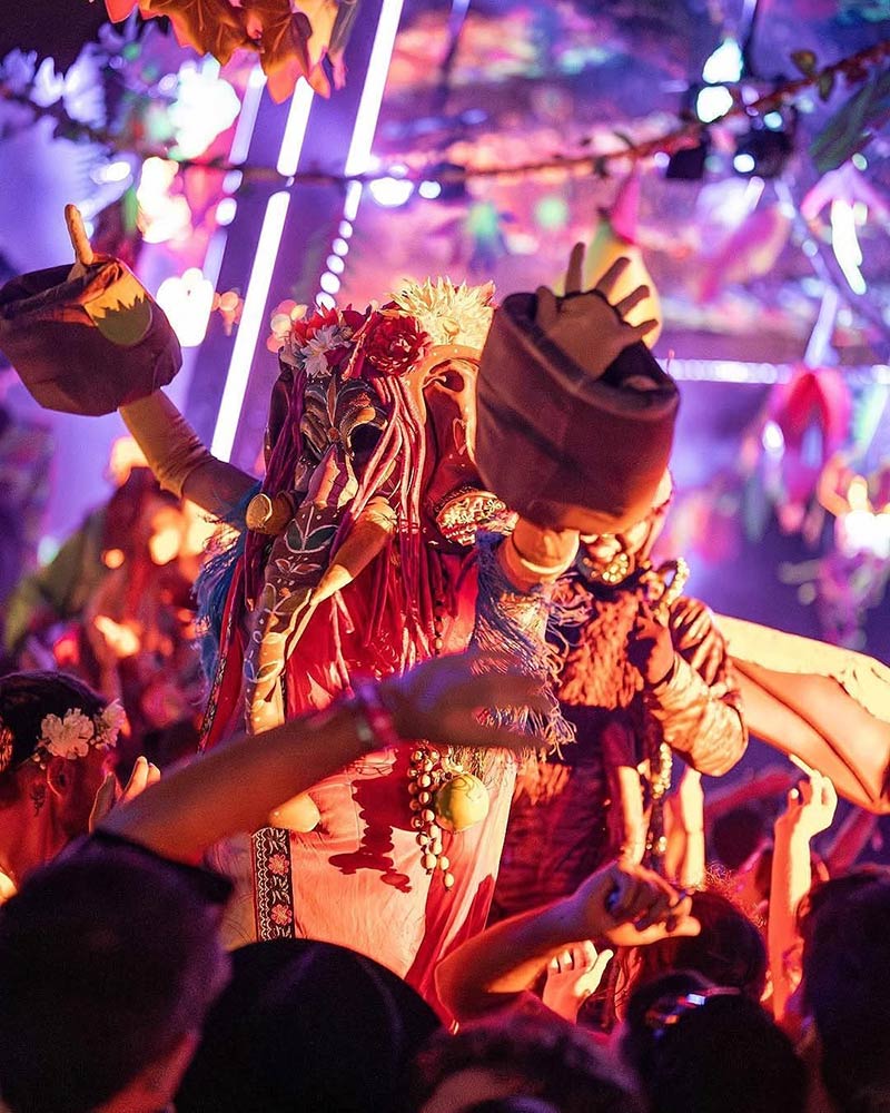 Costumed celebration in Savaya Bali