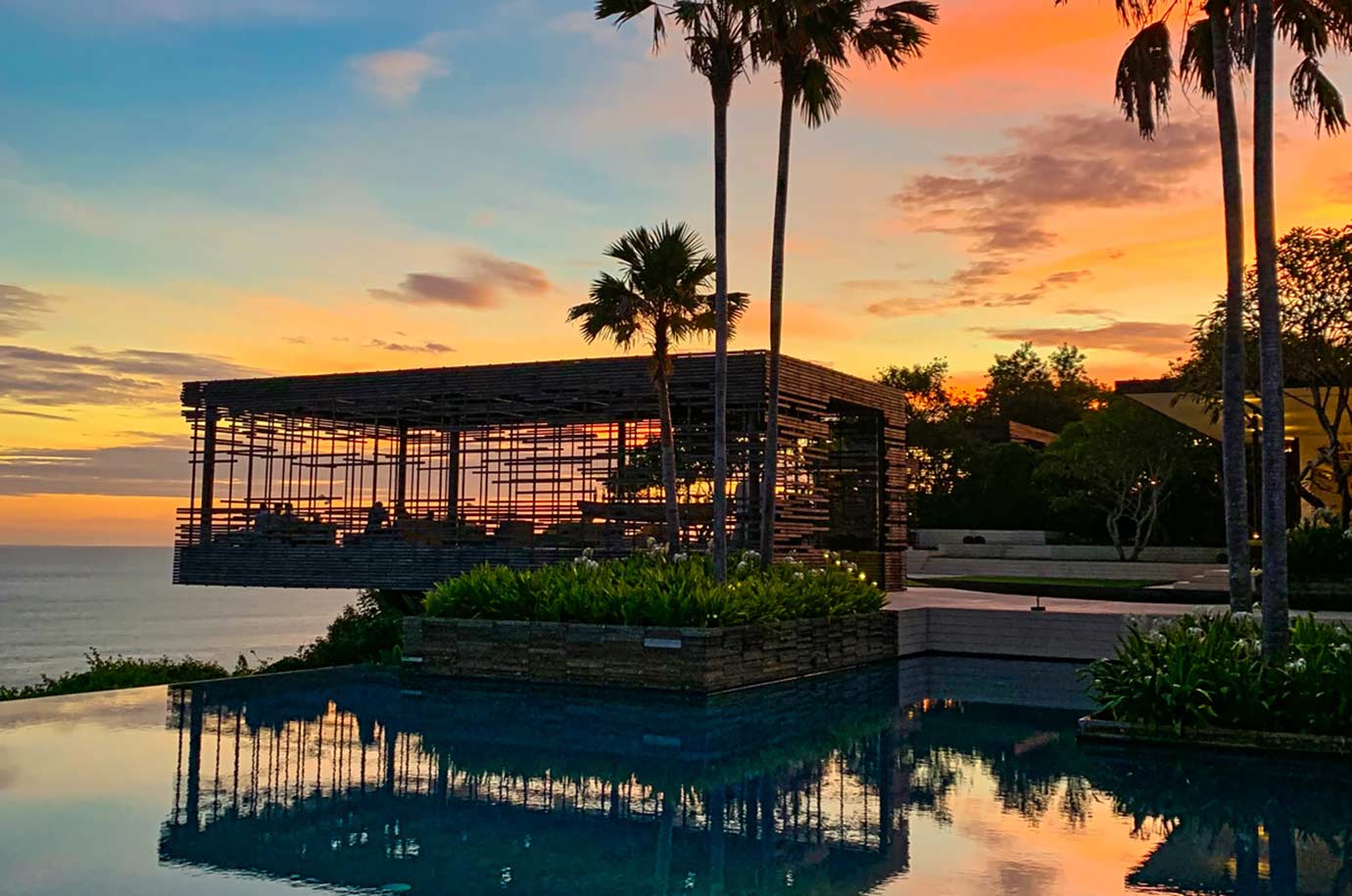 Balinese sunset from Sunset Cabana Bar