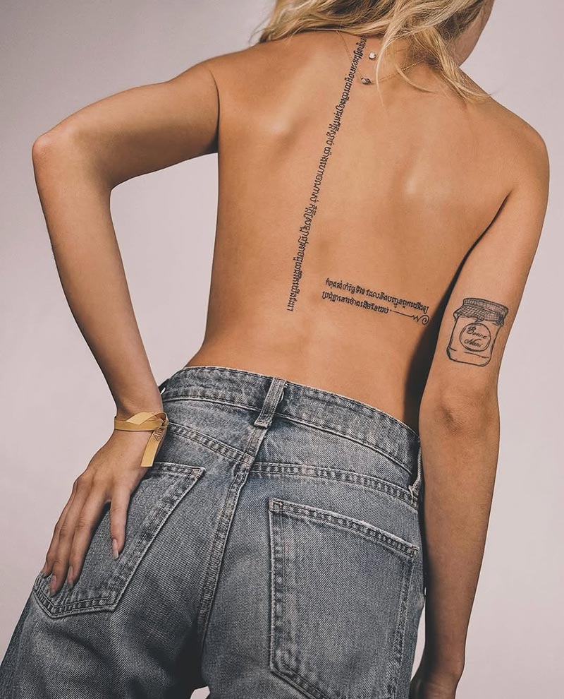 Tattoo on the spine from Artful Ink Tattoo
