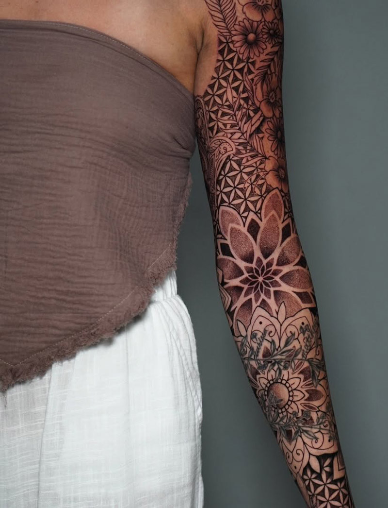 Tattoo sleeve from Mason’s Ink tattoo studio