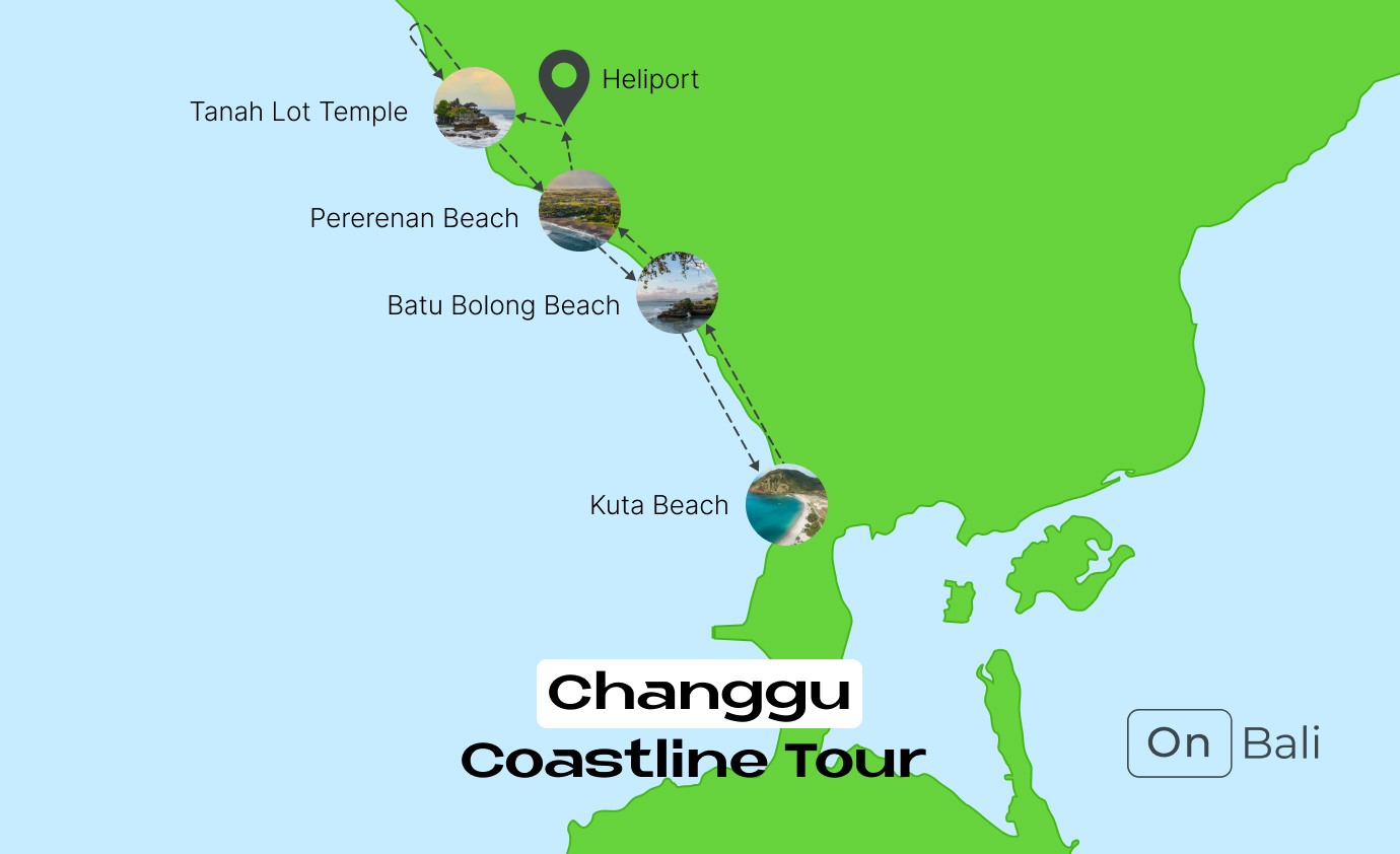 Canggu Coastline Tours route map