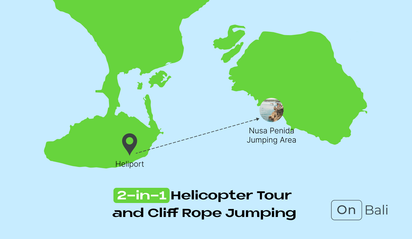 Helicopter and Cliff Rope Jumping Tour route map