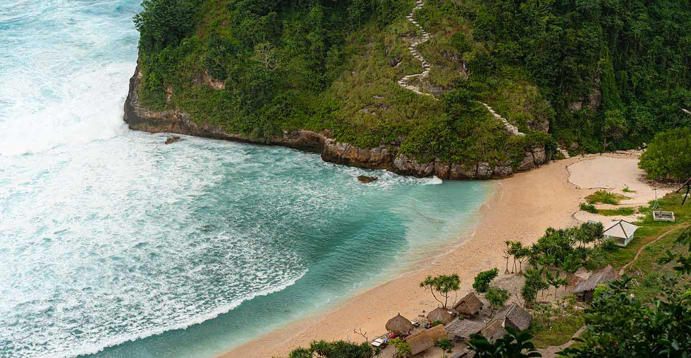 Southern Bali Coastline - view from helicopter