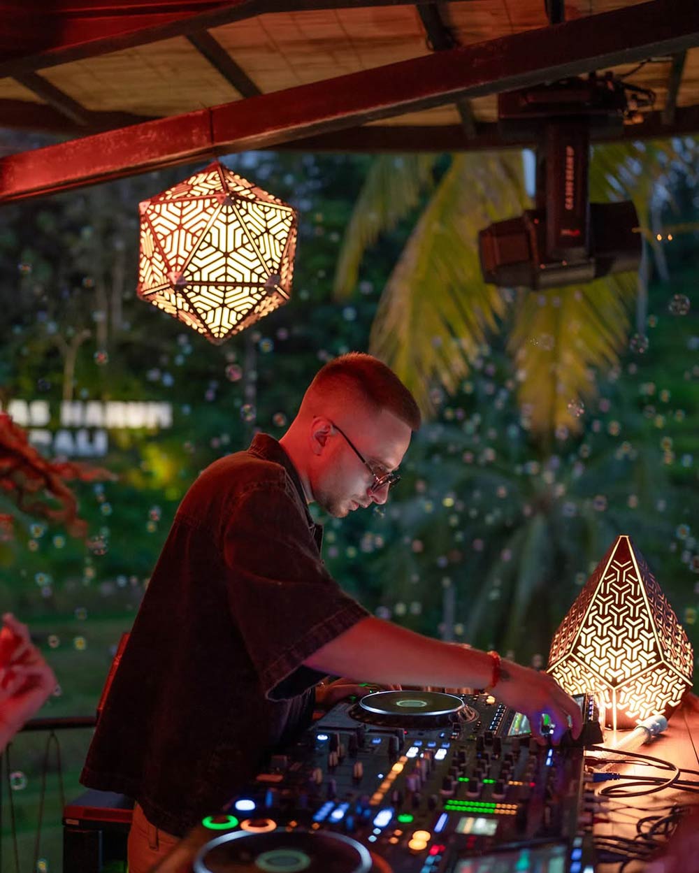 DJ playing at Cretya Ubud party