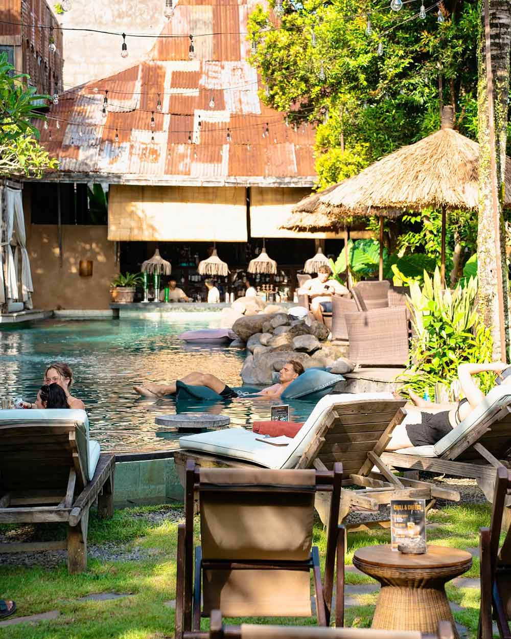 Sunbathing in Folk Pool & Gardens