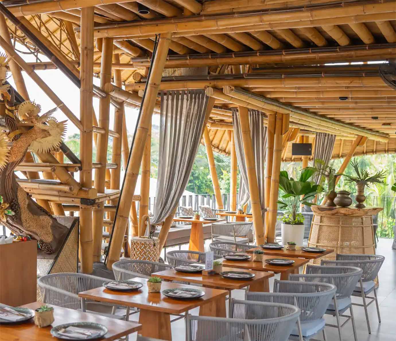Bamboo interior in Jungle Club Ubud