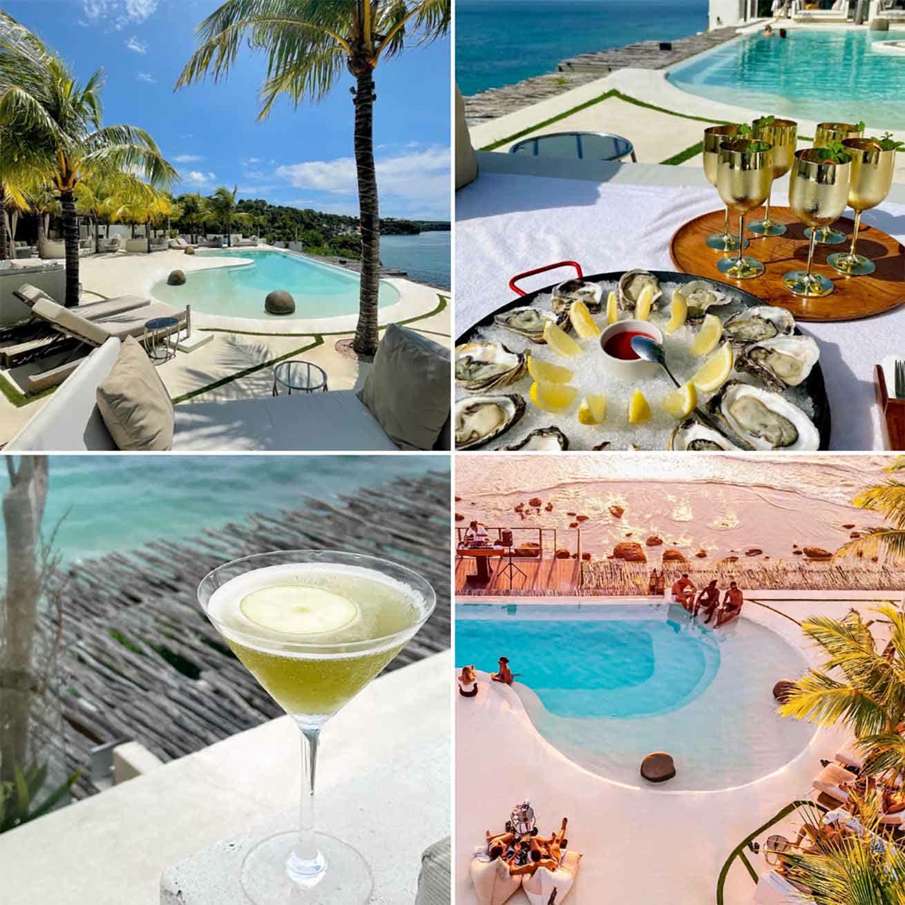 Seafood restaurant and pool near the beach in El Kabron