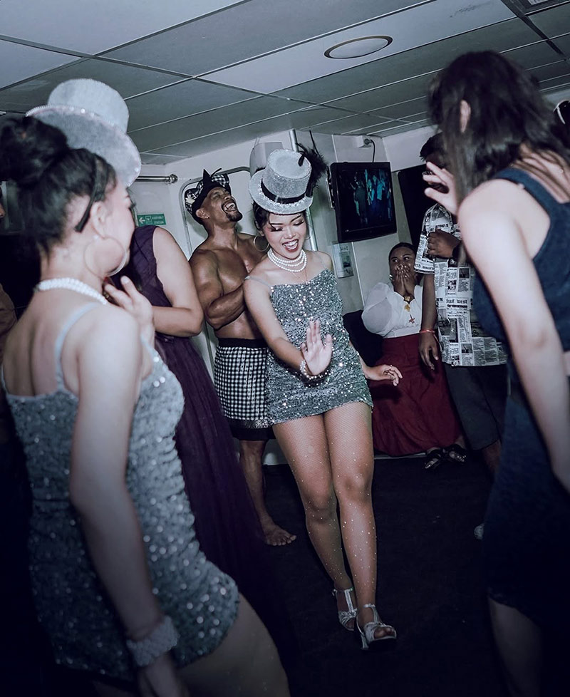 Dancing on the boat from Bali Hai Cruises