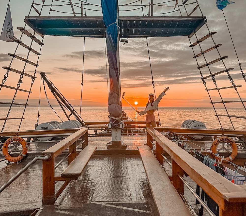 Selfie filming on the ship from Sea Safari Cruises