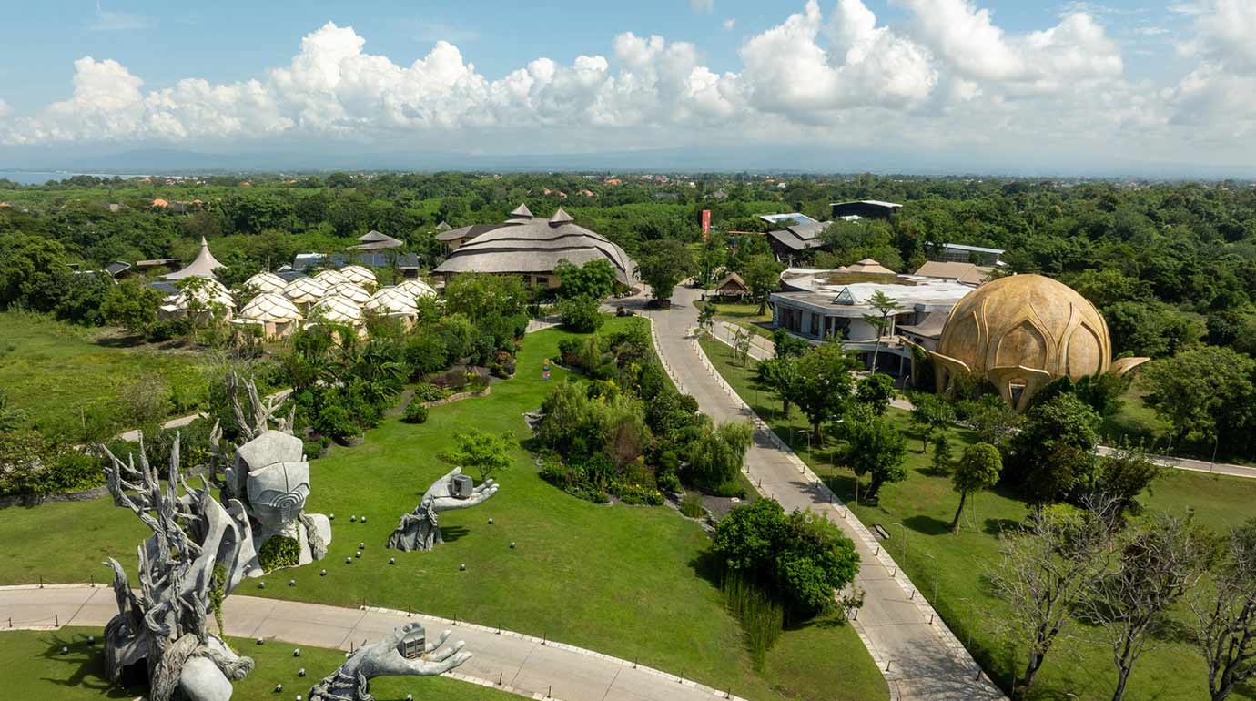 Nuanu City during Canggu Skyline Helicopter Tour