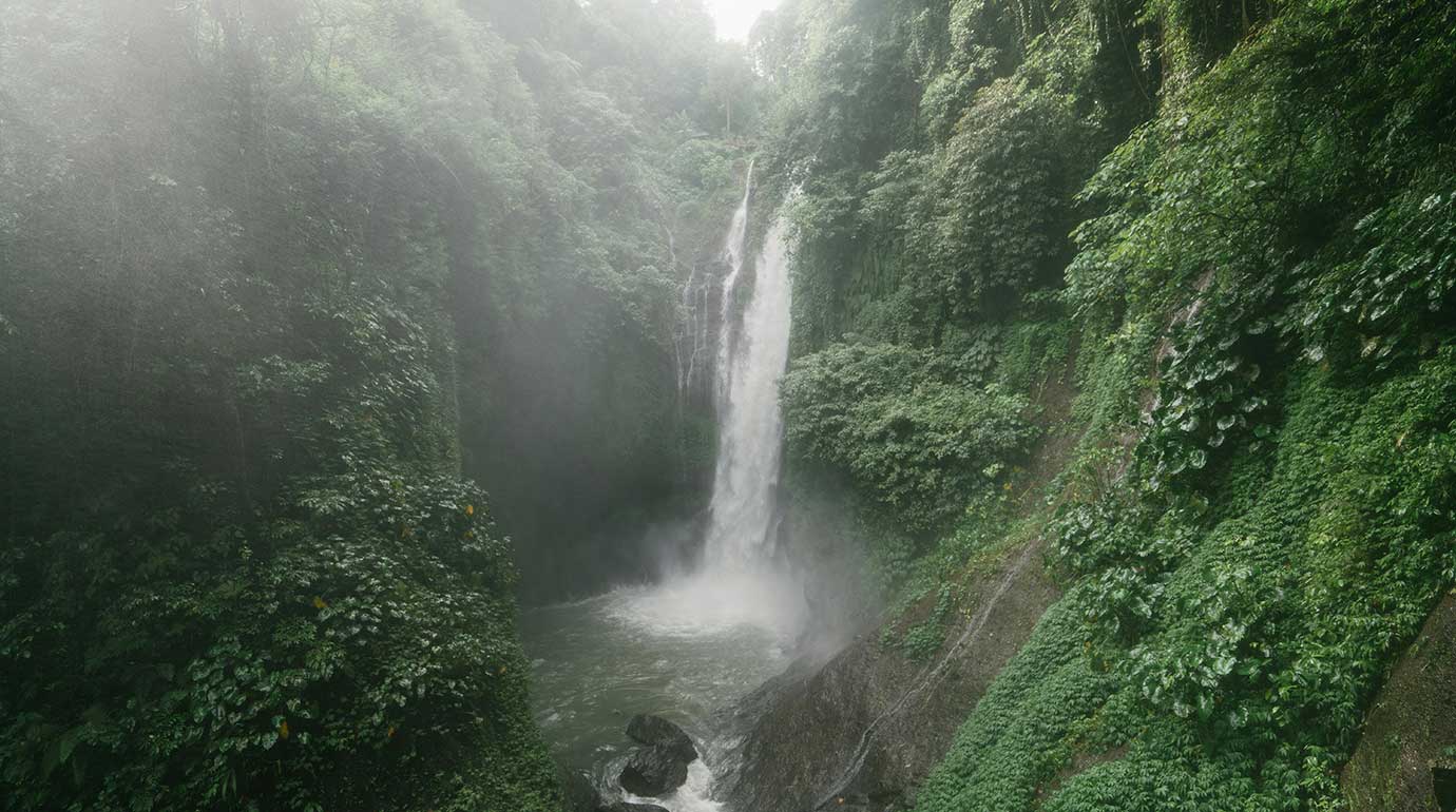 Aling-Aling waterfall during the Northern Bali tour