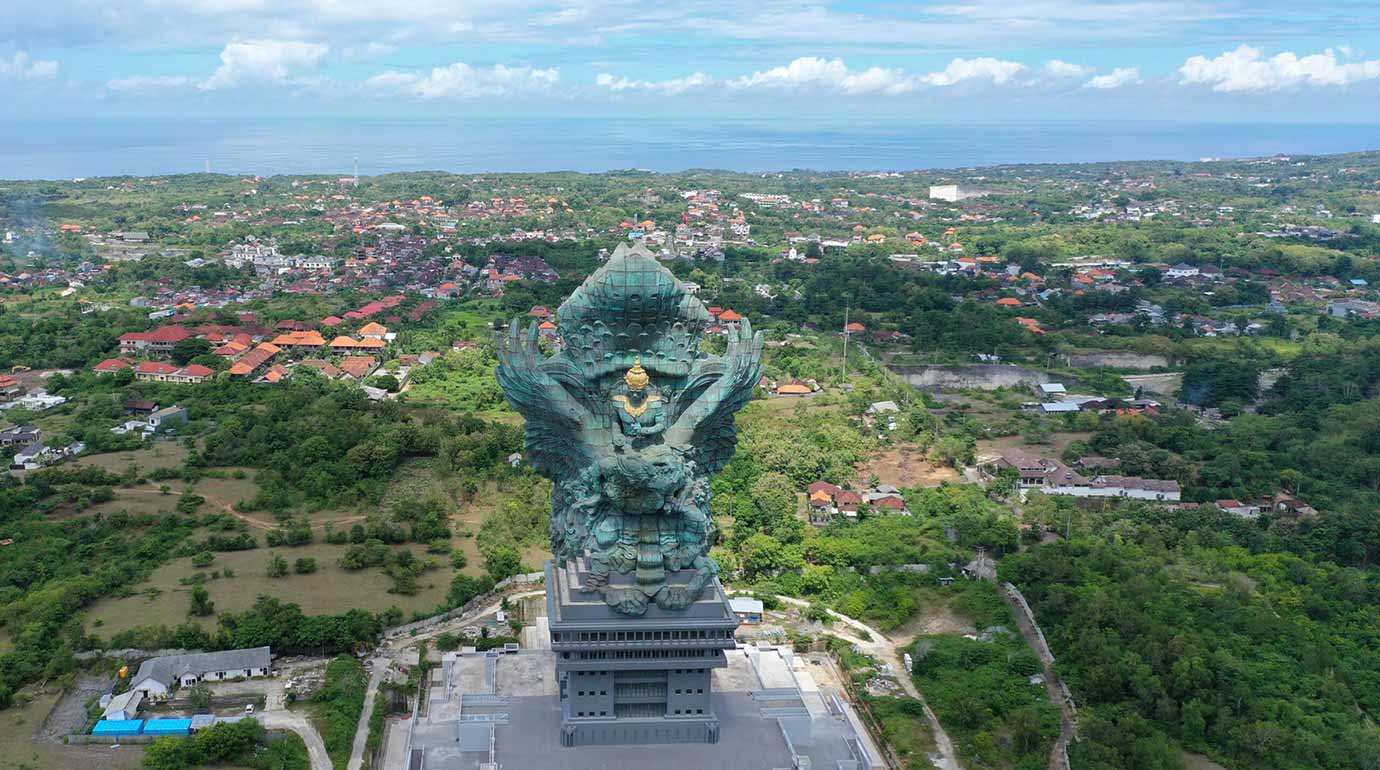 Garuda Wisnu Kencana statue - aerial view