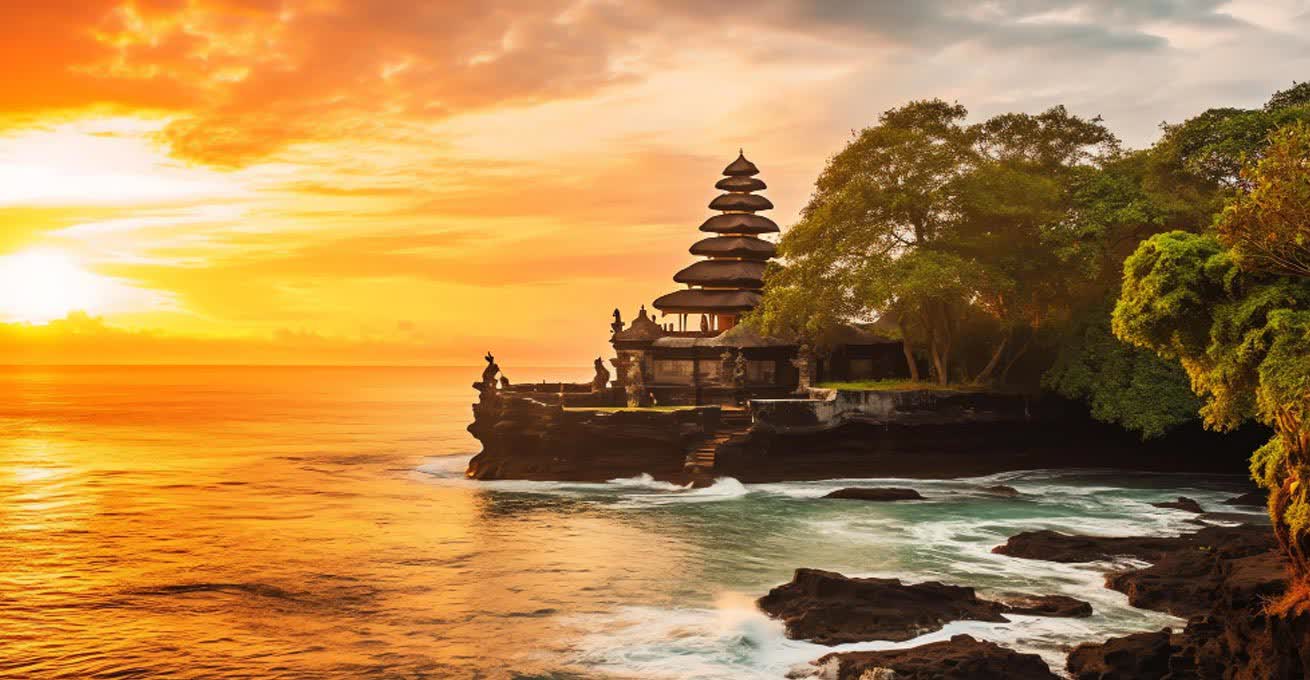 Sunset at the one of the Best places to visit in Bali