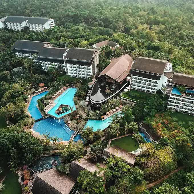 Aerial view on Ayana Resort in Bali