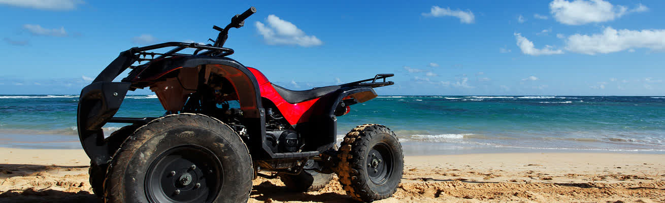 Scooter on the beach from the Best ATV in Bali