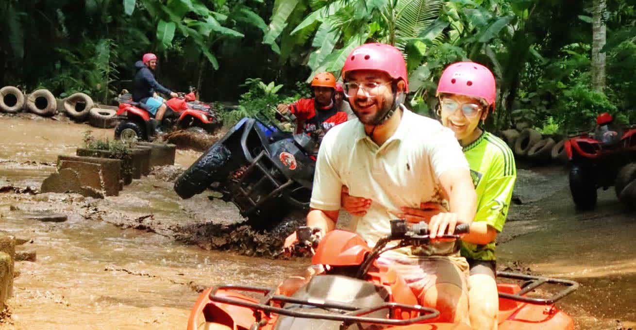 Group of people are experiencing ATV Jambe Adventure in Bali