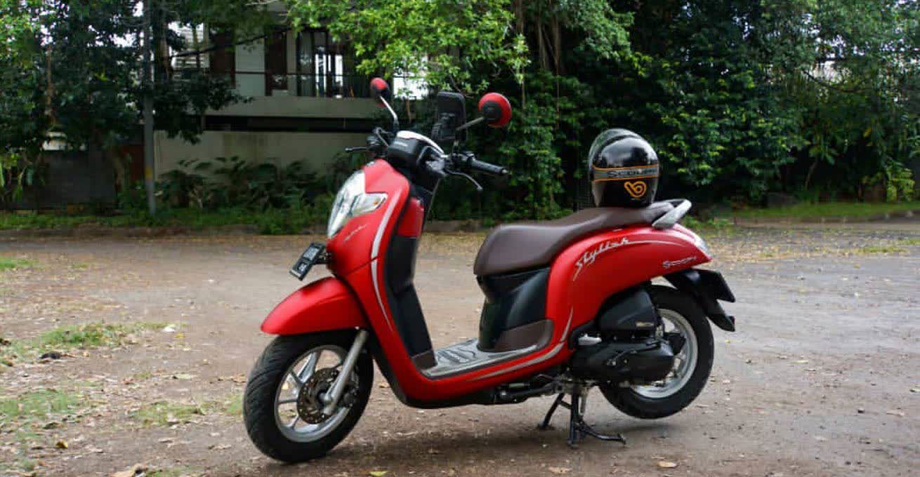 The red scooter from Bali Big Bike Rental