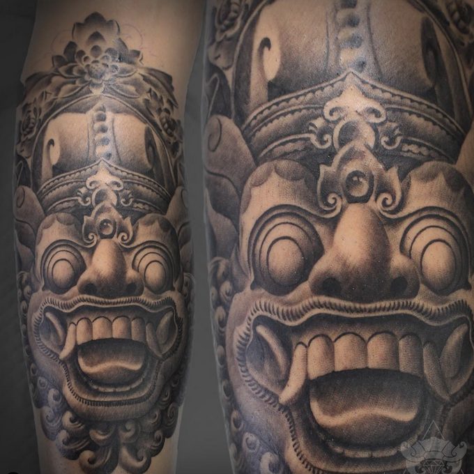 Bali Tattoo Studio Gods of Ink - black tattoo on arm