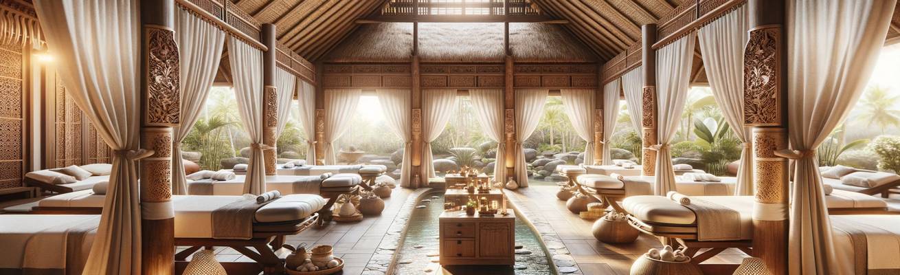 Top massage salon in Bali - massage tables