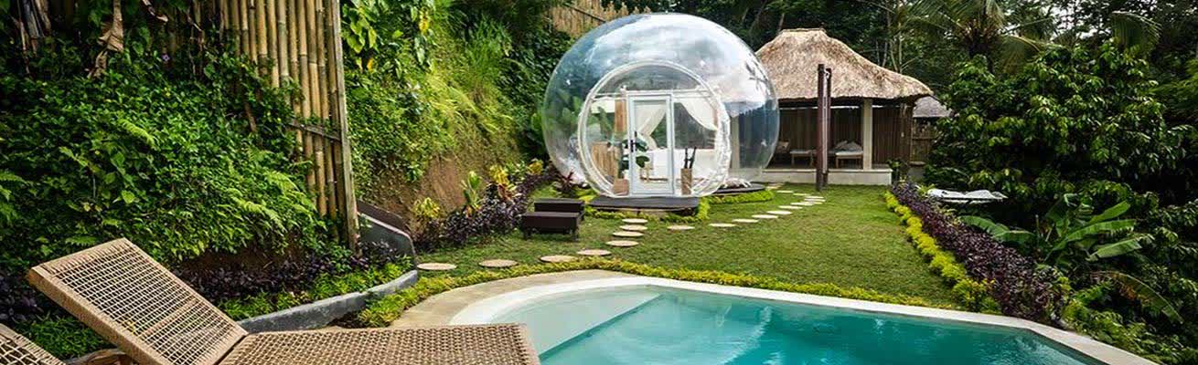 Hotel in the glass ball as one of the Best Unusual Hotels in Bali
