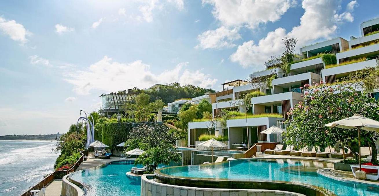 Anantara Bali Resort courtyard with pools
