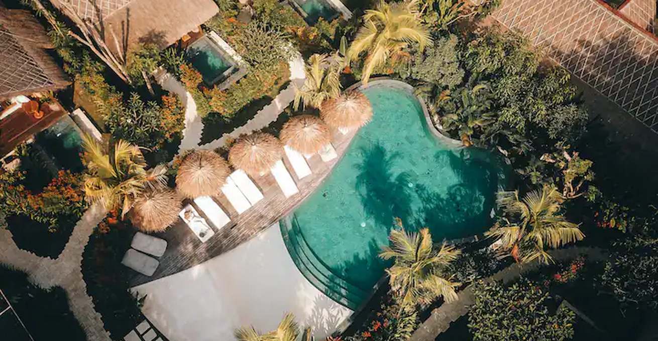 Top view of Gypsea Bali swimming pool