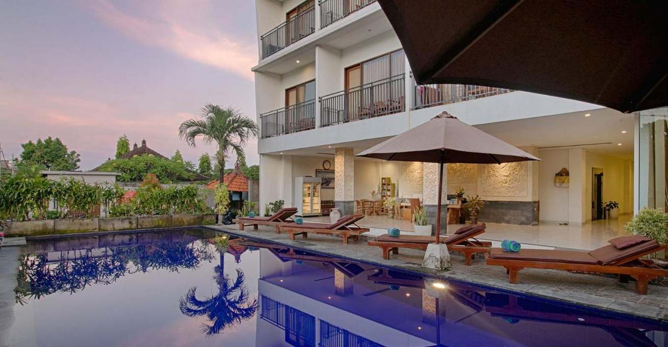 View of the pool and lounge at My Villa and Resort, Canggu