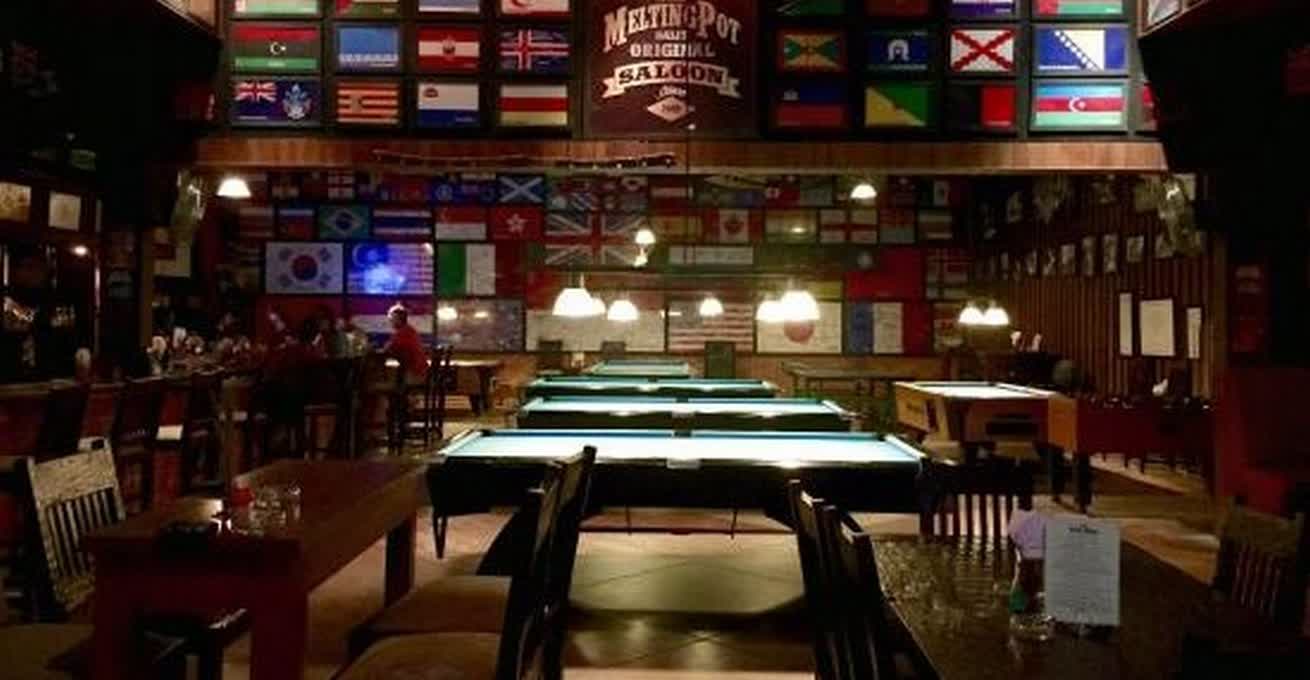 A room for playing billiards