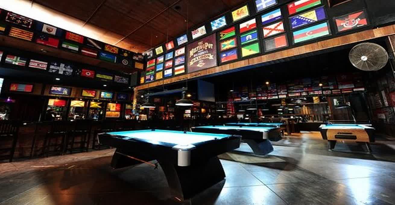 A room for playing billiards at Sports Bars in Bali