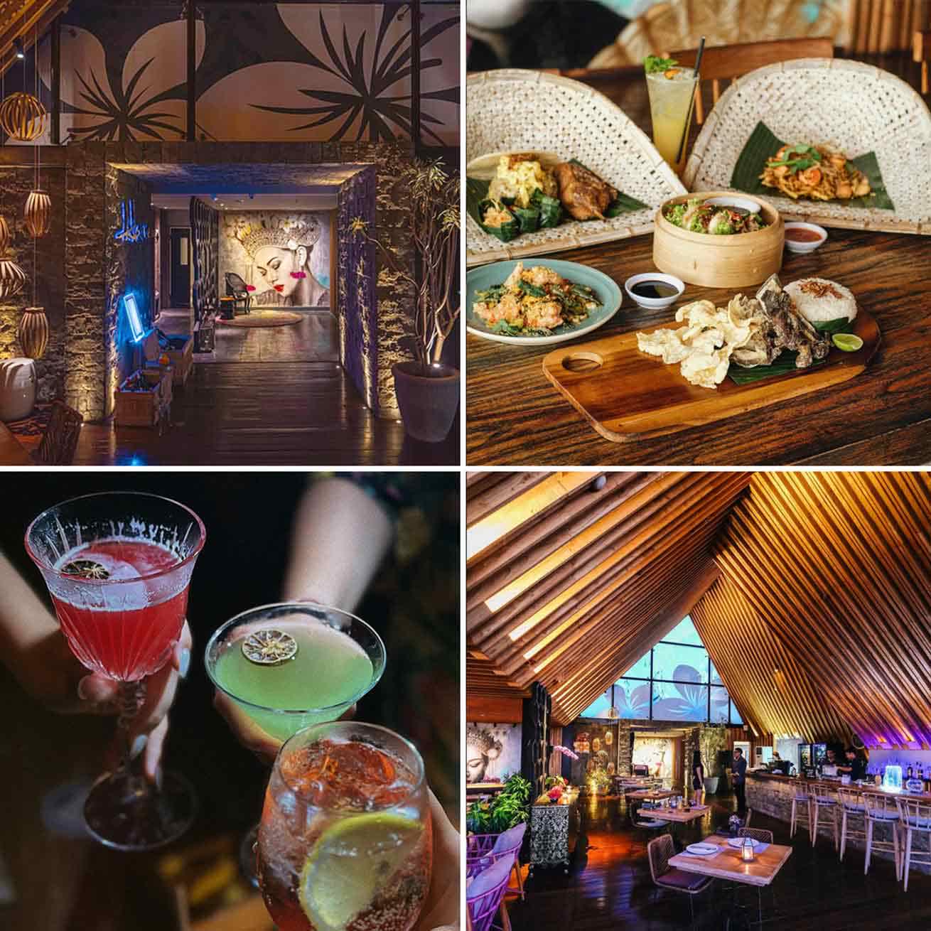 Western and Asian cuisine and interior style at Above Rooftop Lounge and Bar