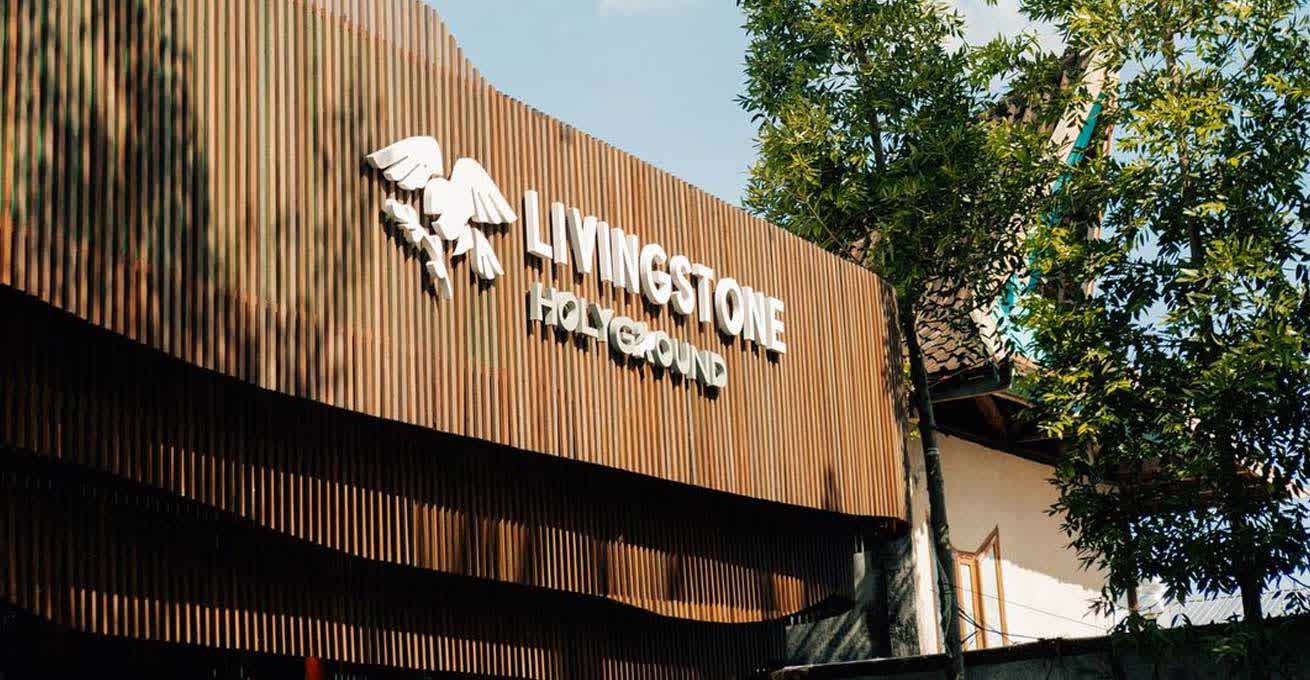 Livingstone Holyground - cafe building and sign